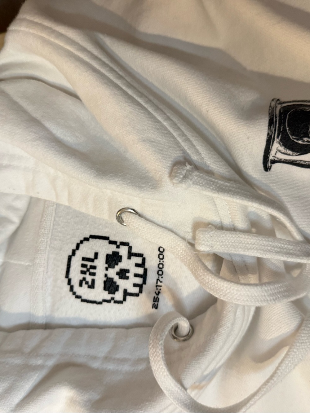 Unus Annus The End Heavyweight White Memento Mori Hoodie 2XL - Picture 7 of 13